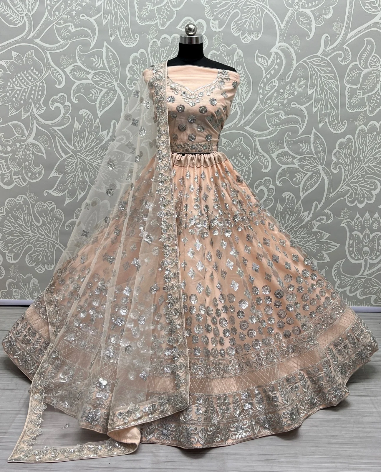 Designer Bridal Net Lehenga Choli Collection 2451