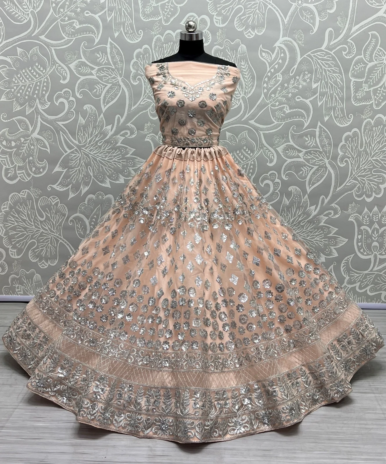 Designer Bridal Net Lehenga Choli Collection 2451