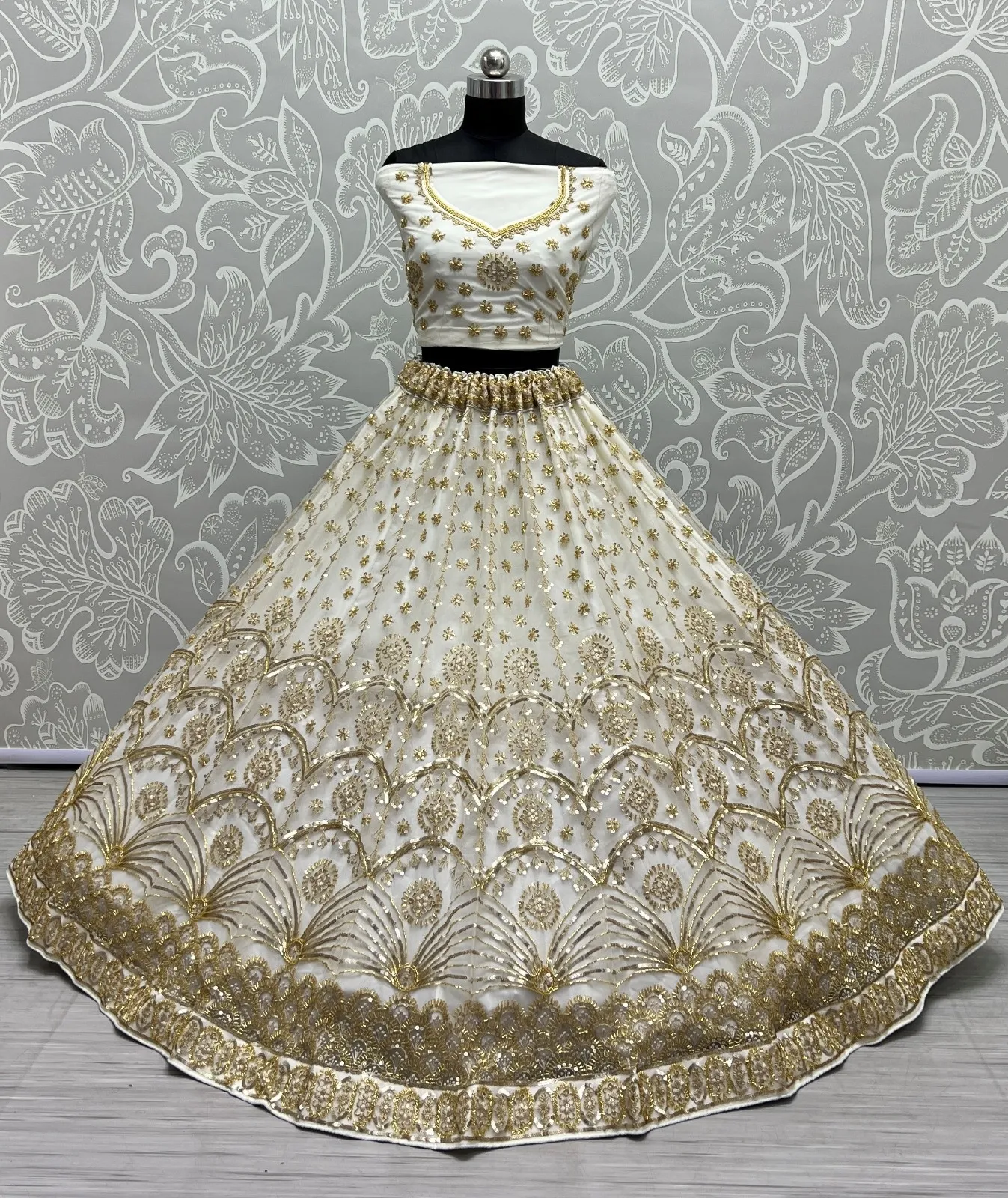 Designer Bridal Net Lehenga Choli Collection 2453