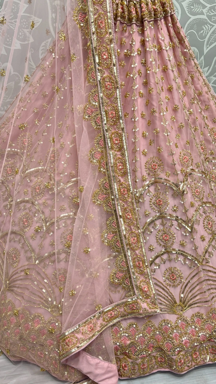 Designer Bridal Net Lehenga Choli Collection 2453
