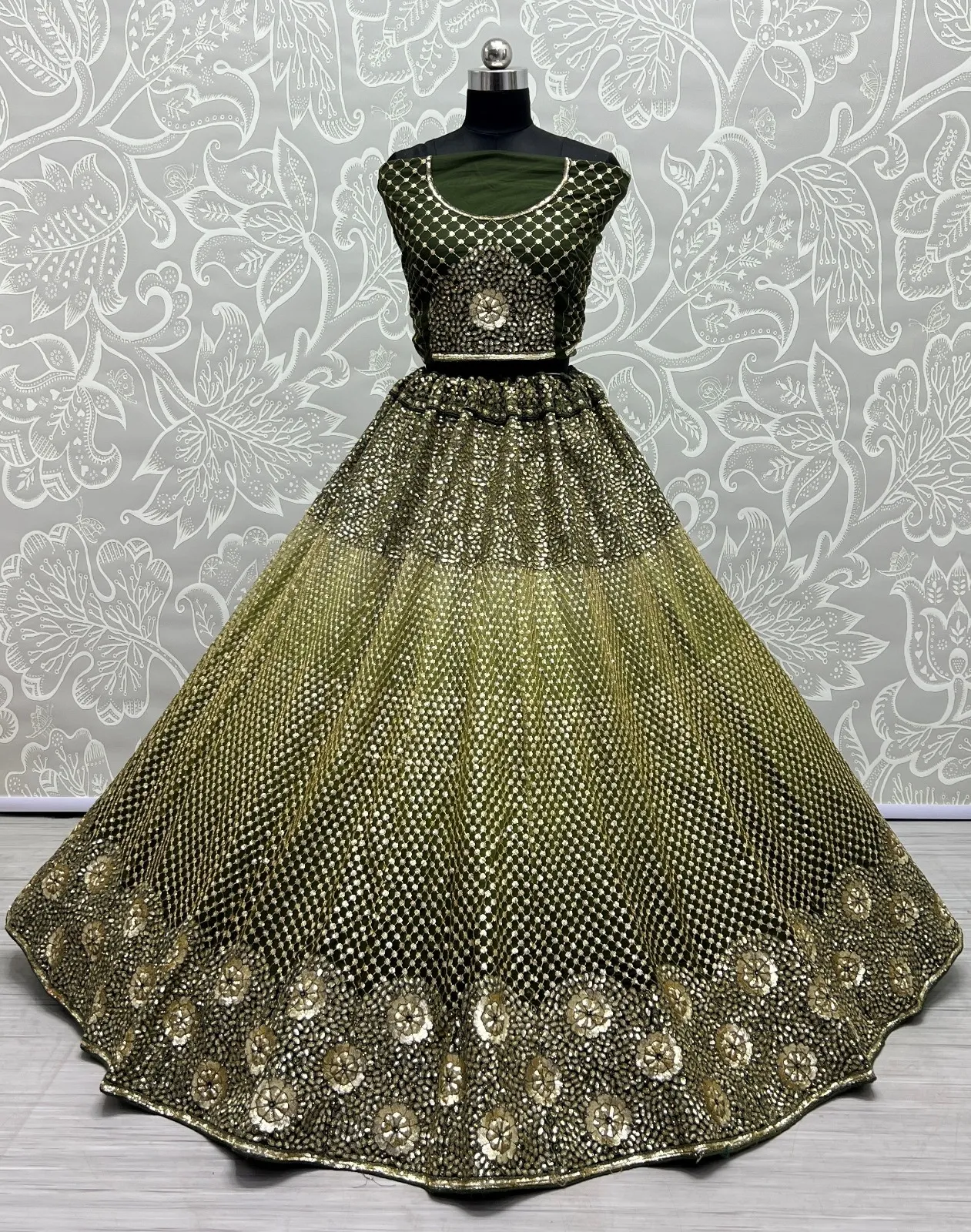 Designer Bridal Net Lehenga Choli Collection 2457