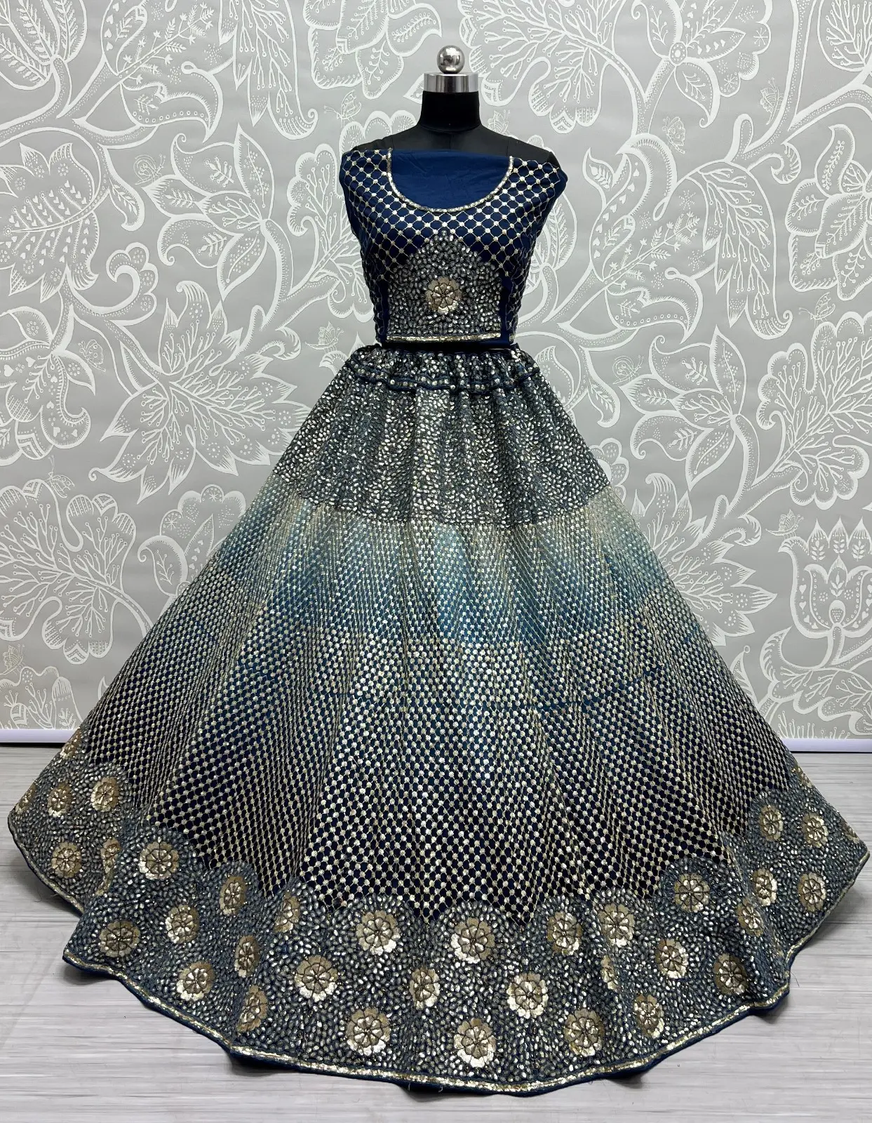 Designer Bridal Net Lehenga Choli Collection 2457
