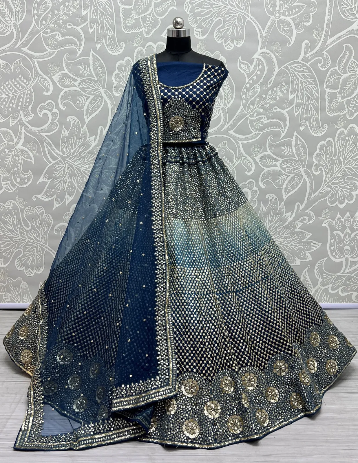 Designer Bridal Net Lehenga Choli Collection 2457