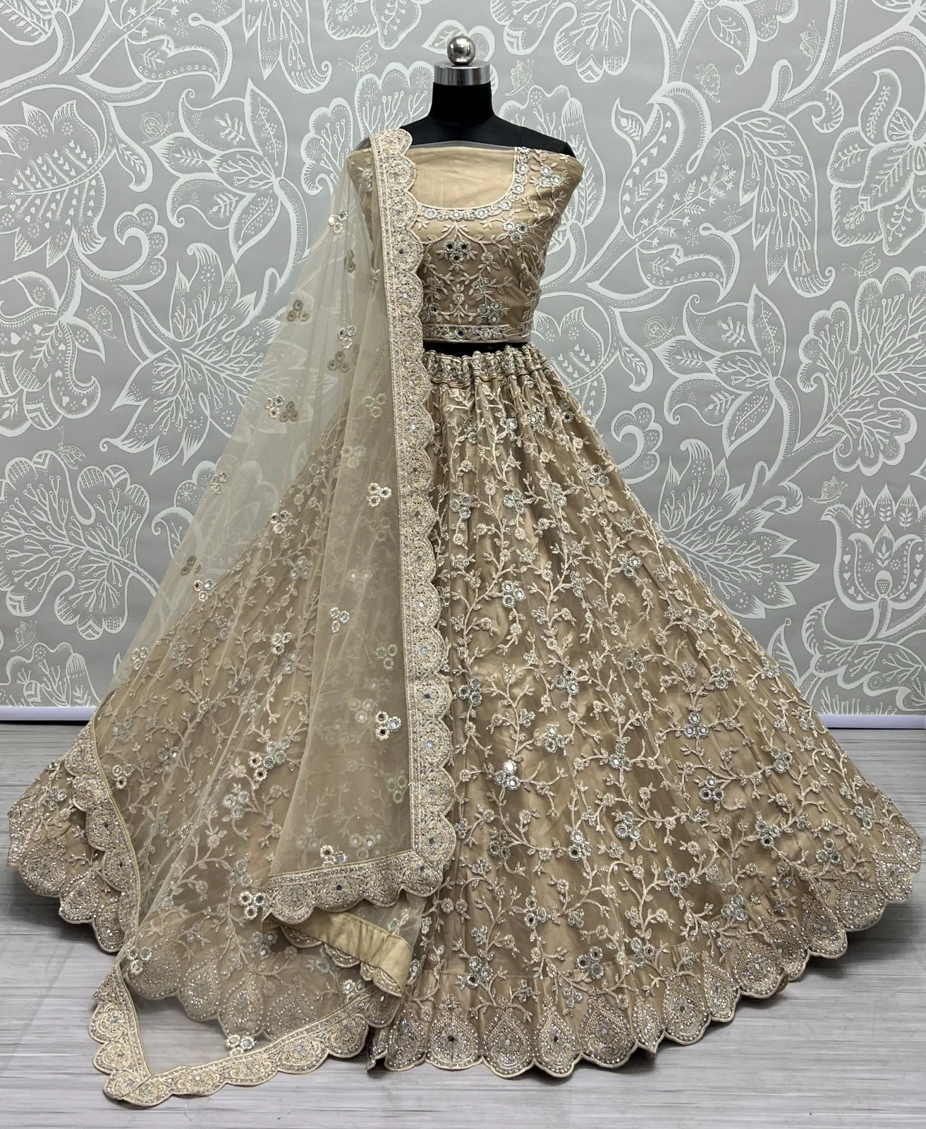 Designer Bridal Net Lehenga Choli Collection 2458