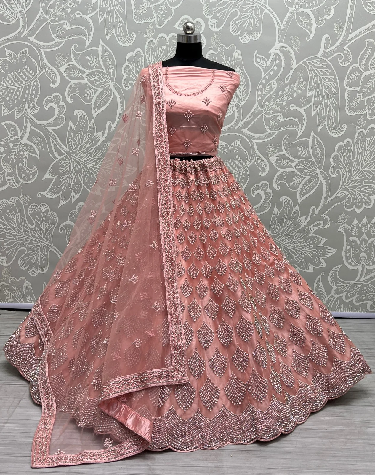 Designer Bridal Net Lehenga Choli Collection 2459