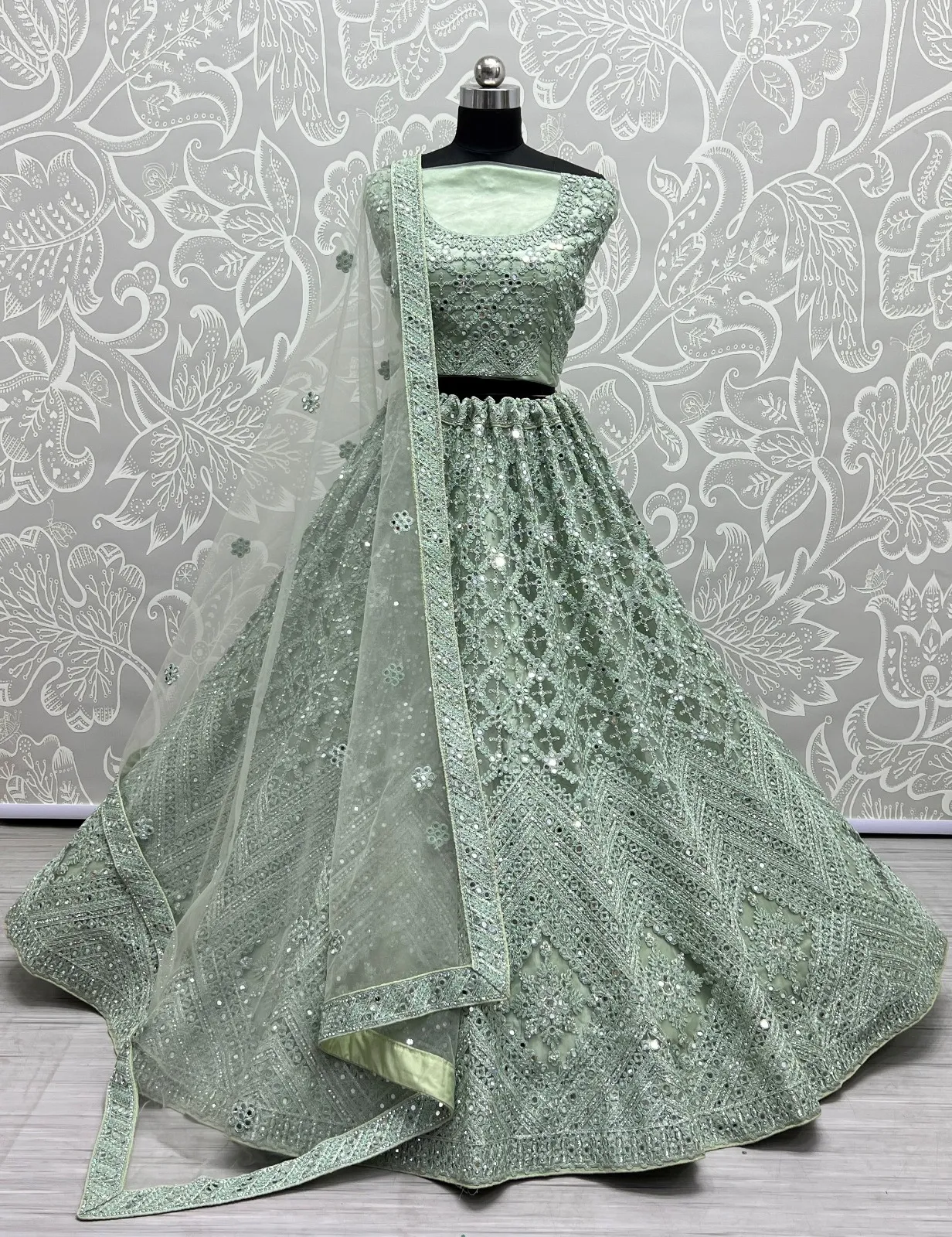 Designer Bridal Net Lehenga Choli Collection 2460