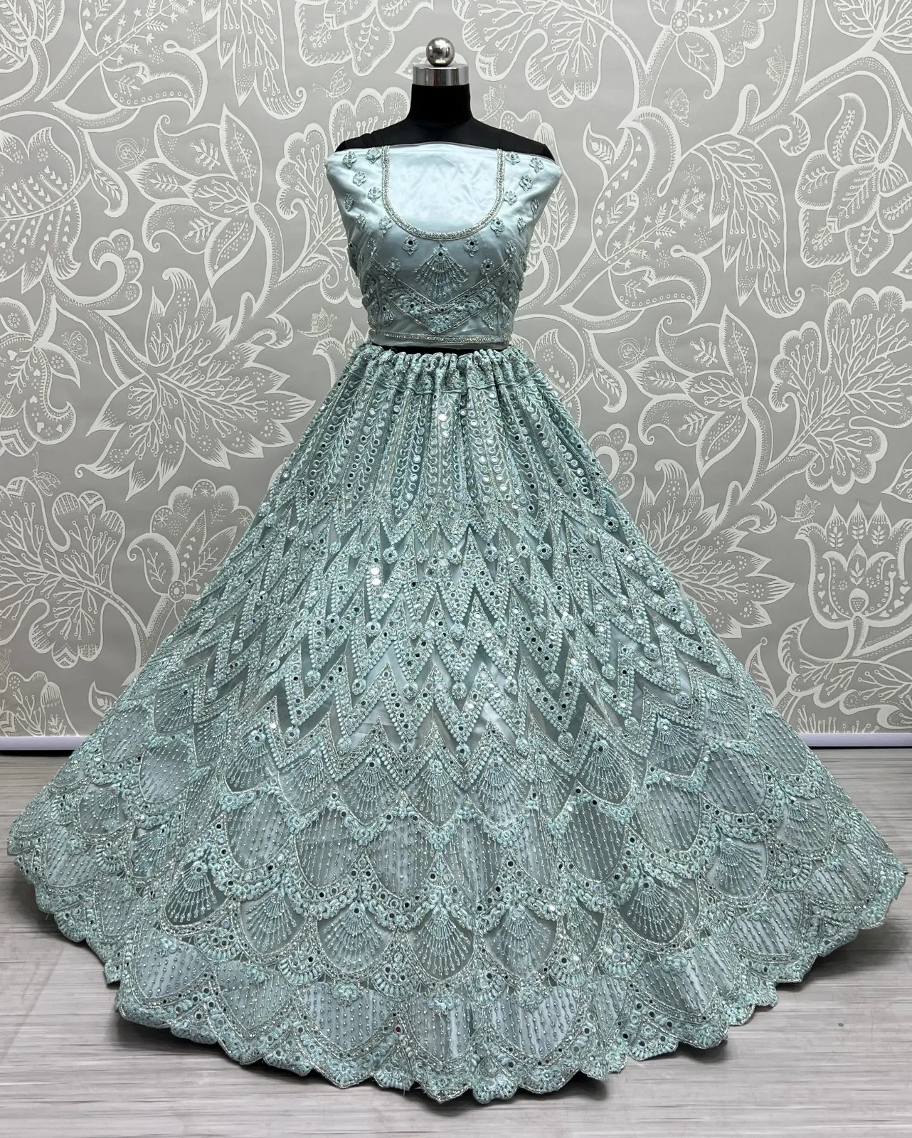 Designer Bridal Net Lehenga Choli Collection 2460