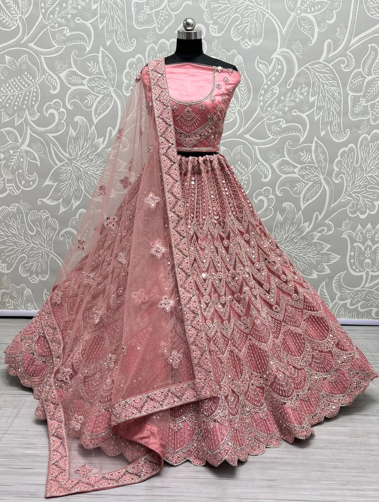 Designer Bridal Net Lehenga Choli Collection 2460