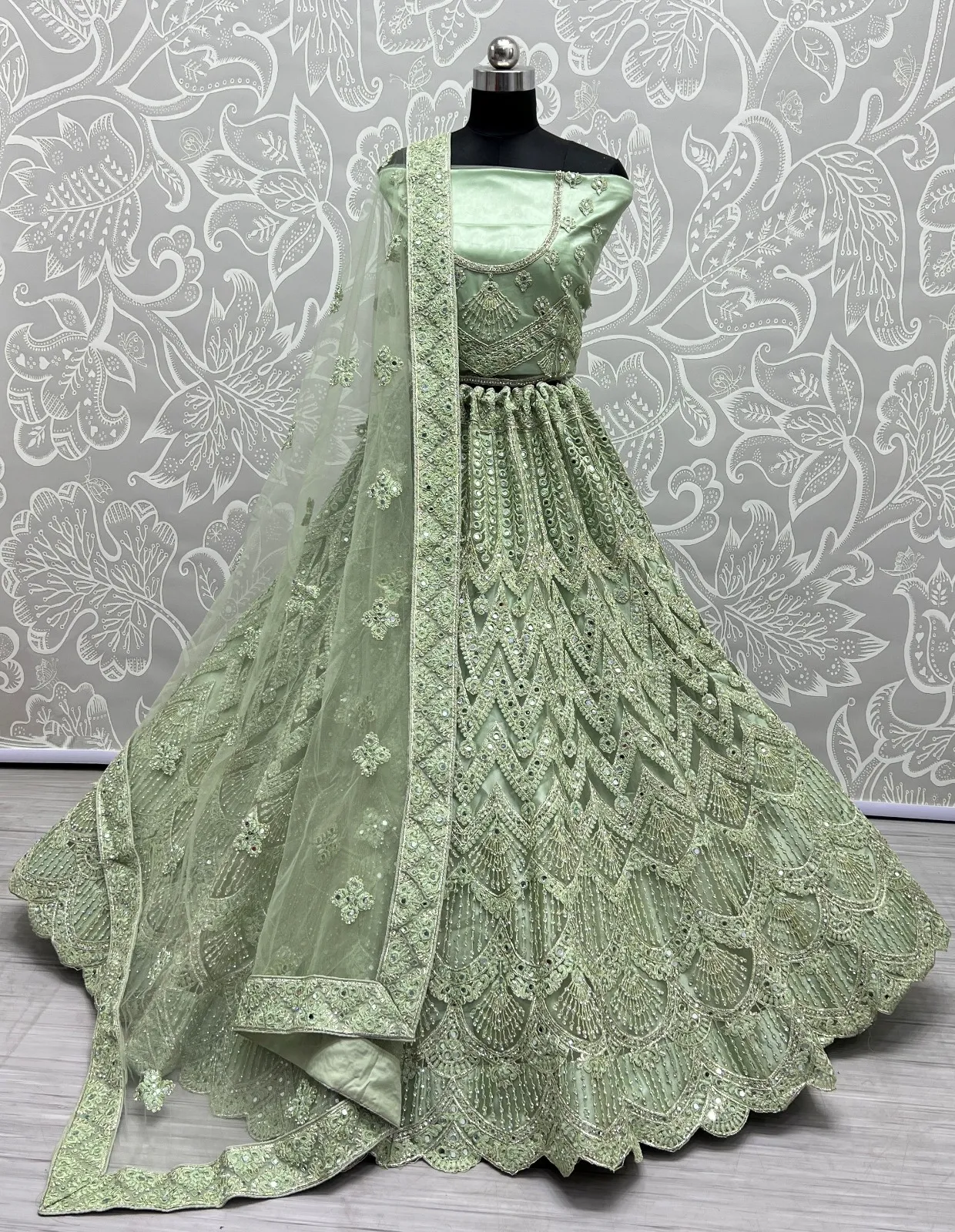 Designer Bridal Net Lehenga Choli Collection 2460