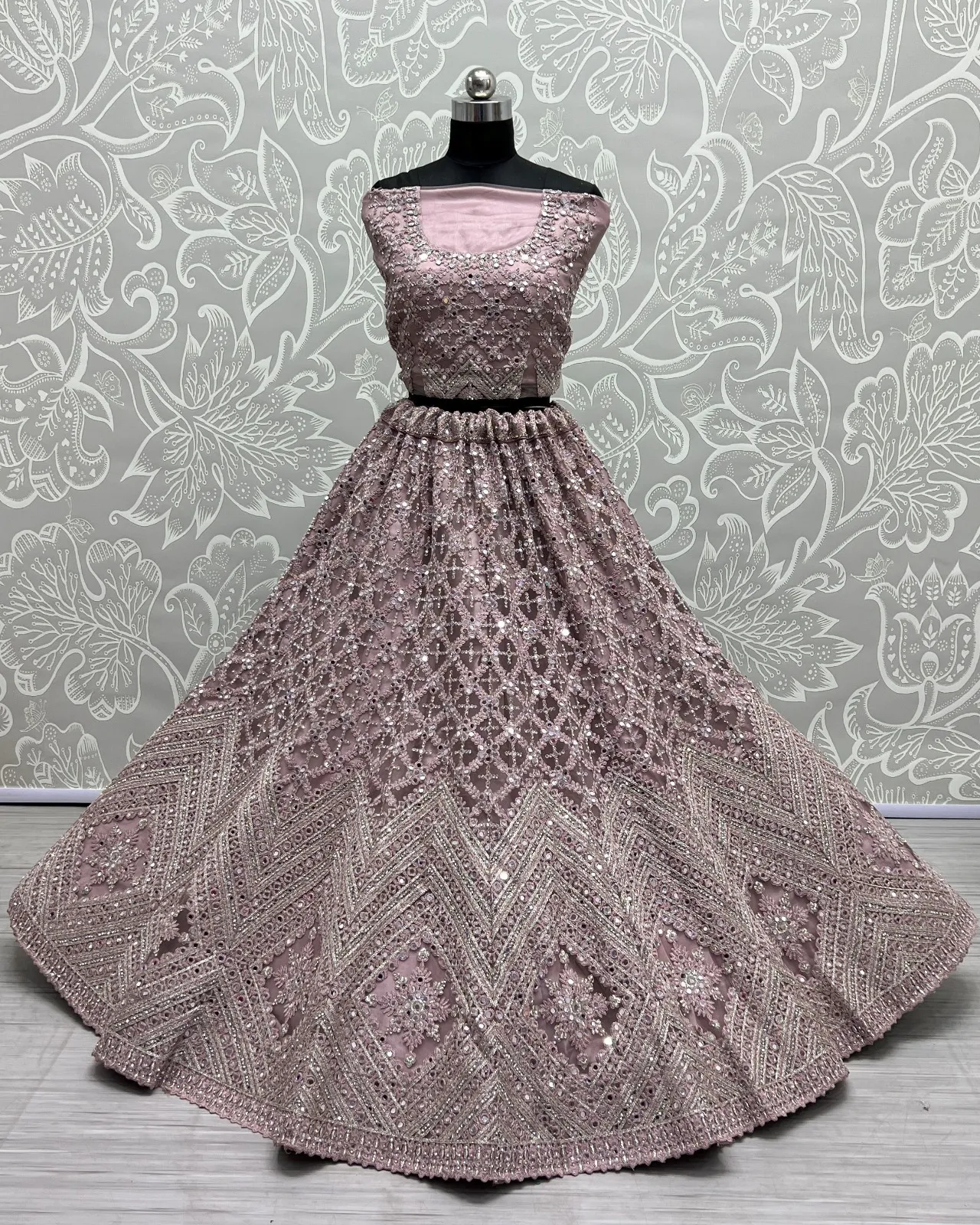 Designer Bridal Net Lehenga Choli Collection 2461