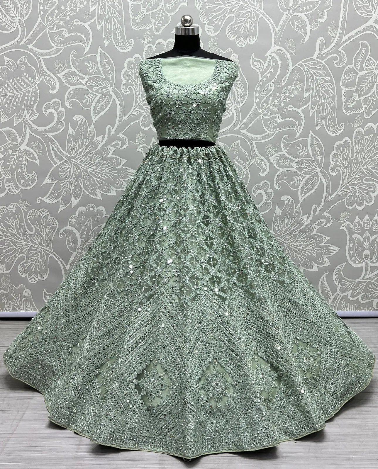 Designer Bridal Net Lehenga Choli Collection 2461