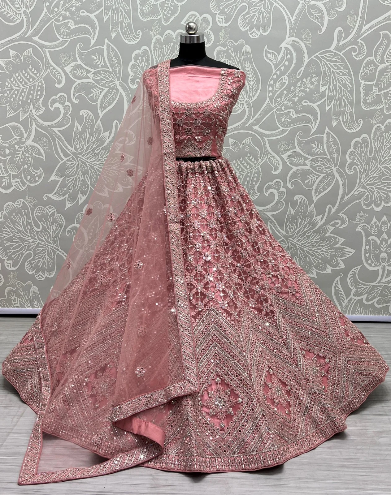 Designer Bridal Net Lehenga Choli Collection 2461