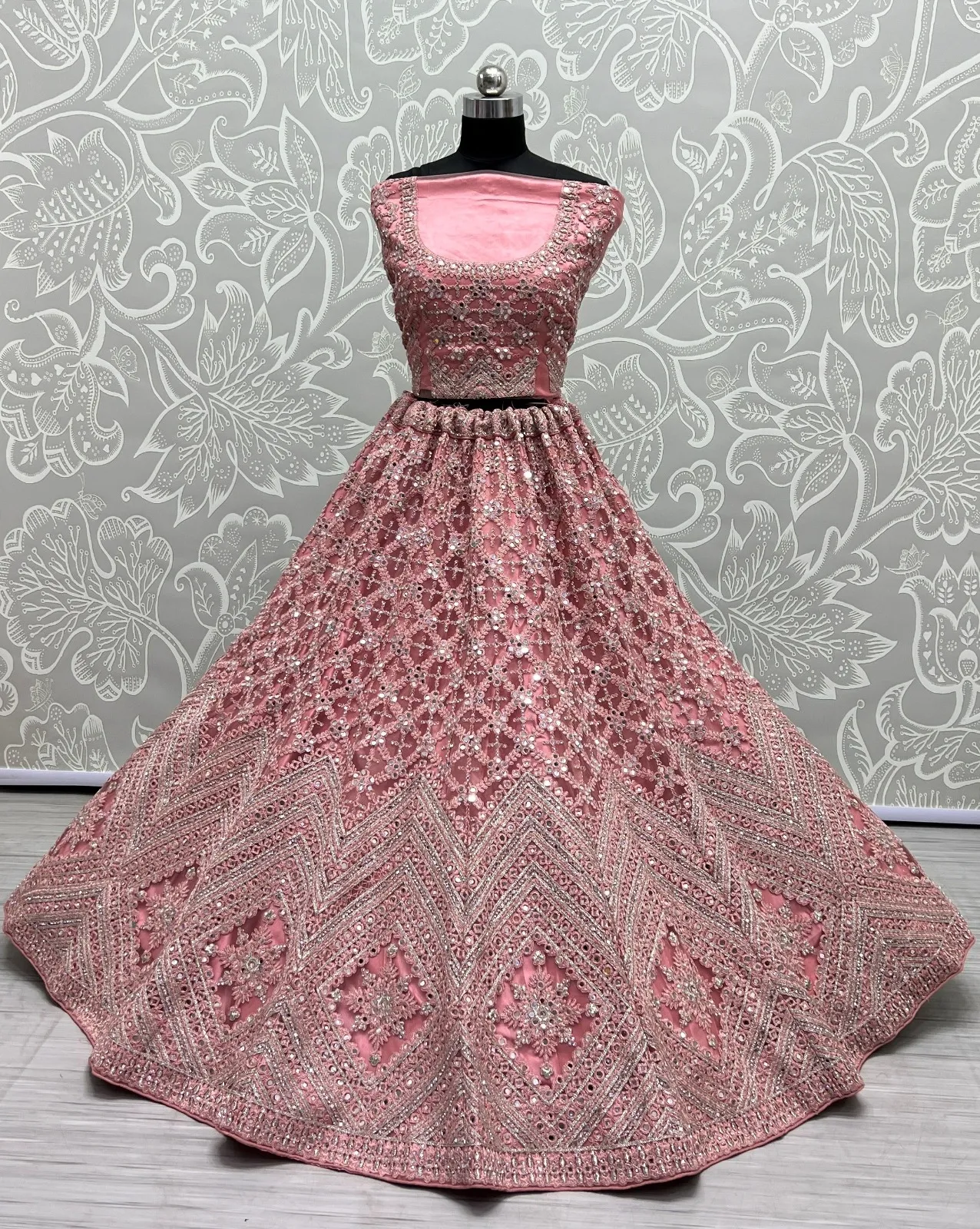 Designer Bridal Net Lehenga Choli Collection 2461
