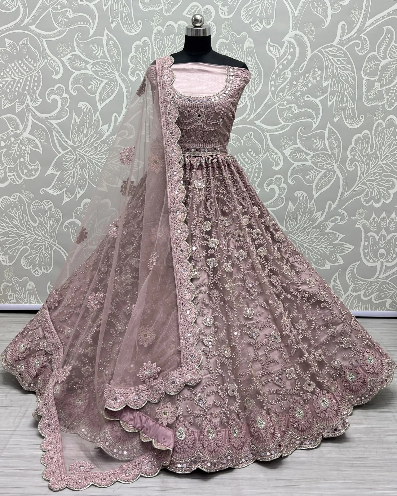 Designer Bridal Net Lehenga Choli Collection 2463
