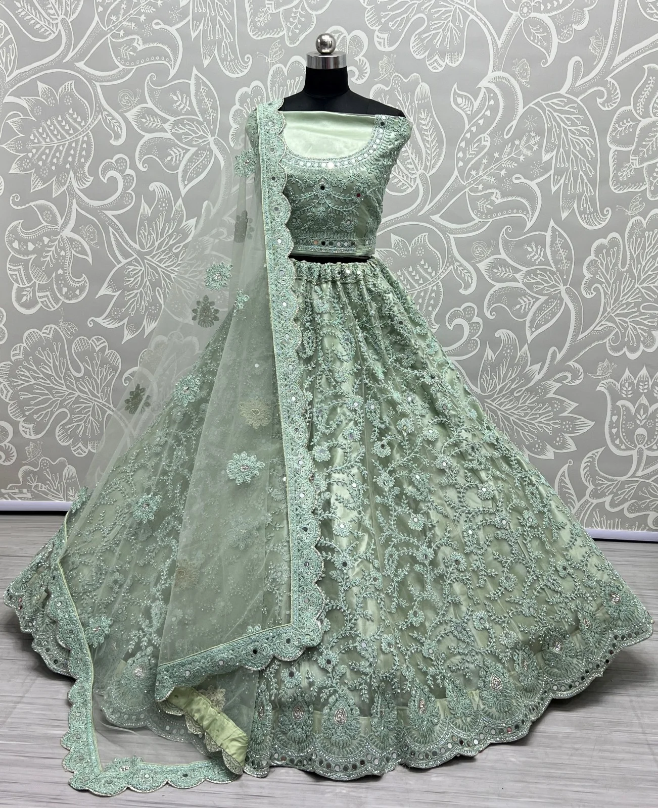 Designer Bridal Net Lehenga Choli Collection 2463