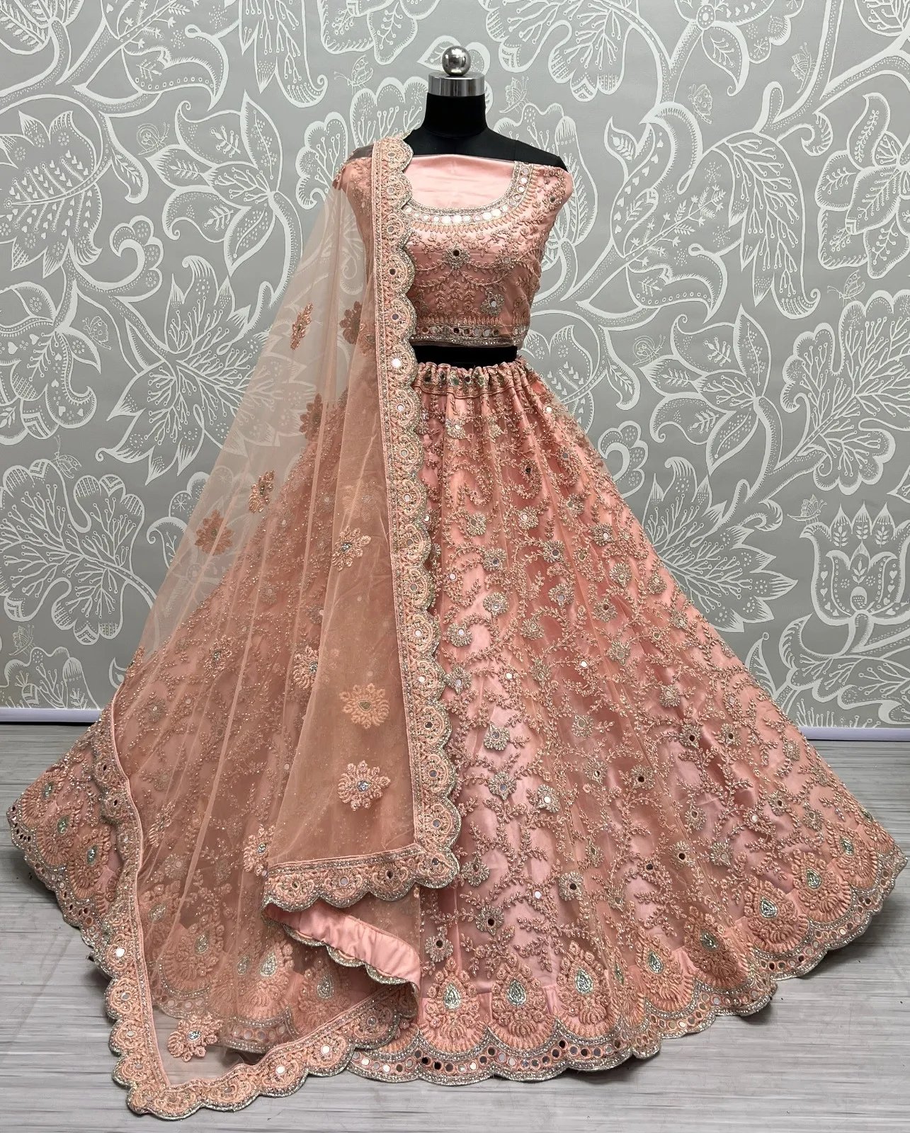 Designer Bridal Net Lehenga Choli Collection 2463