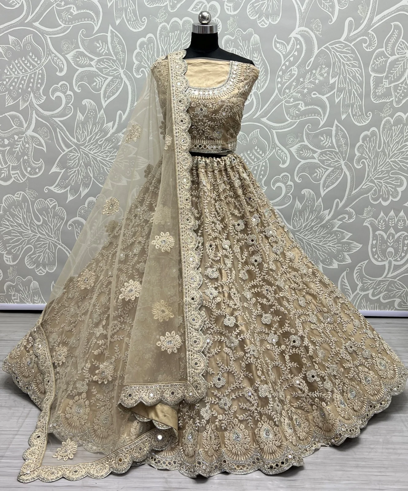 Designer Bridal Net Lehenga Choli Collection 2463
