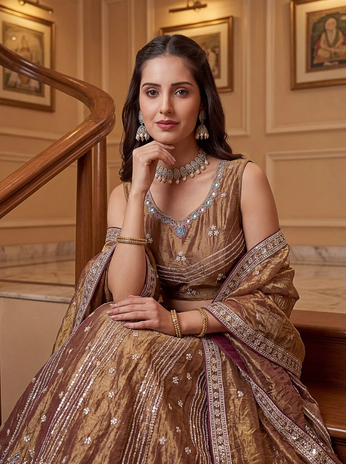 Designer Dori Embroidered Lehenga Choli