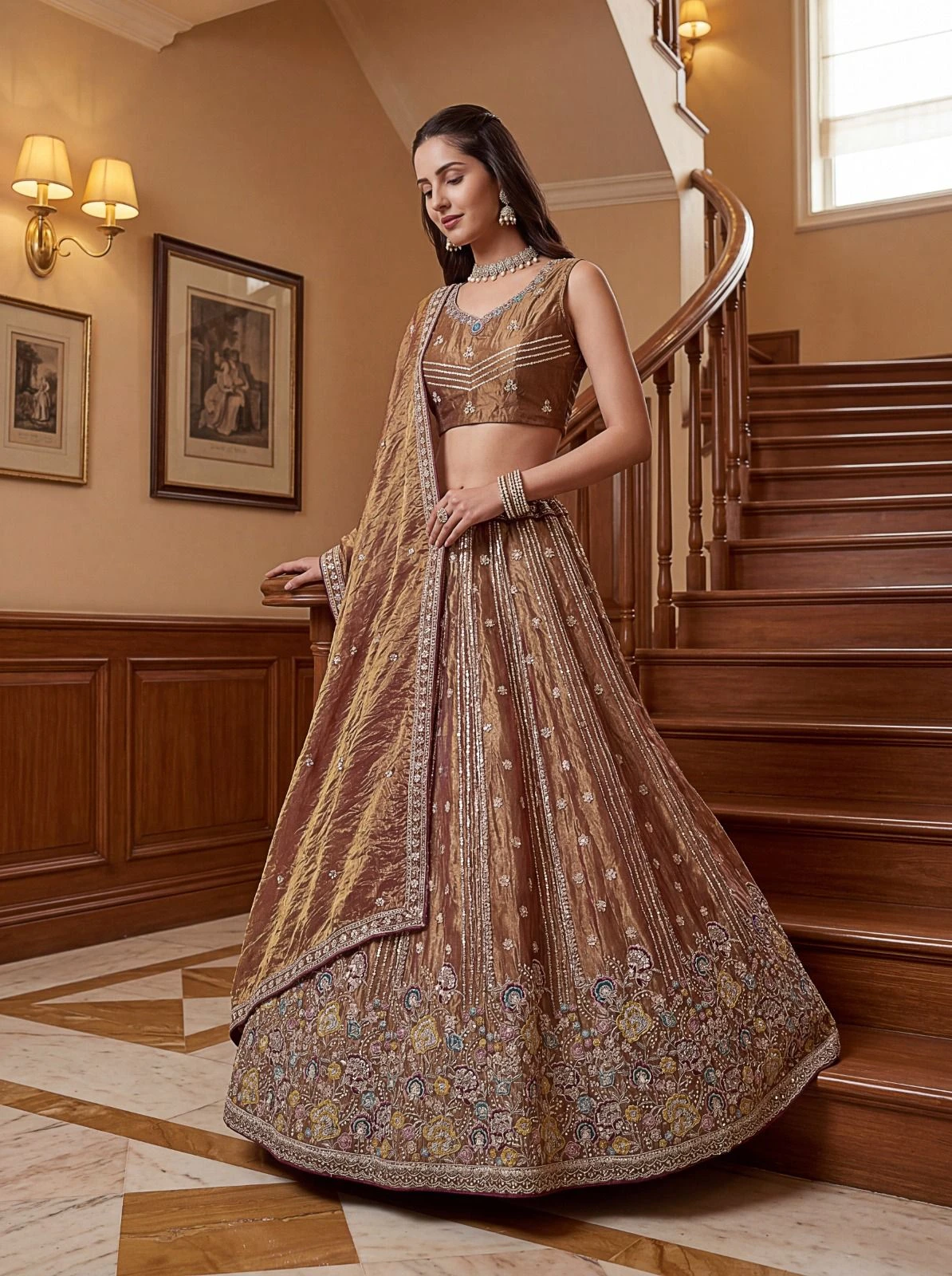 Designer Dori Embroidered Lehenga Choli