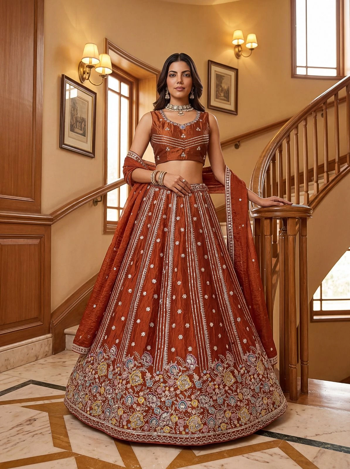 Designer Dori Embroidered Lehenga Choli
