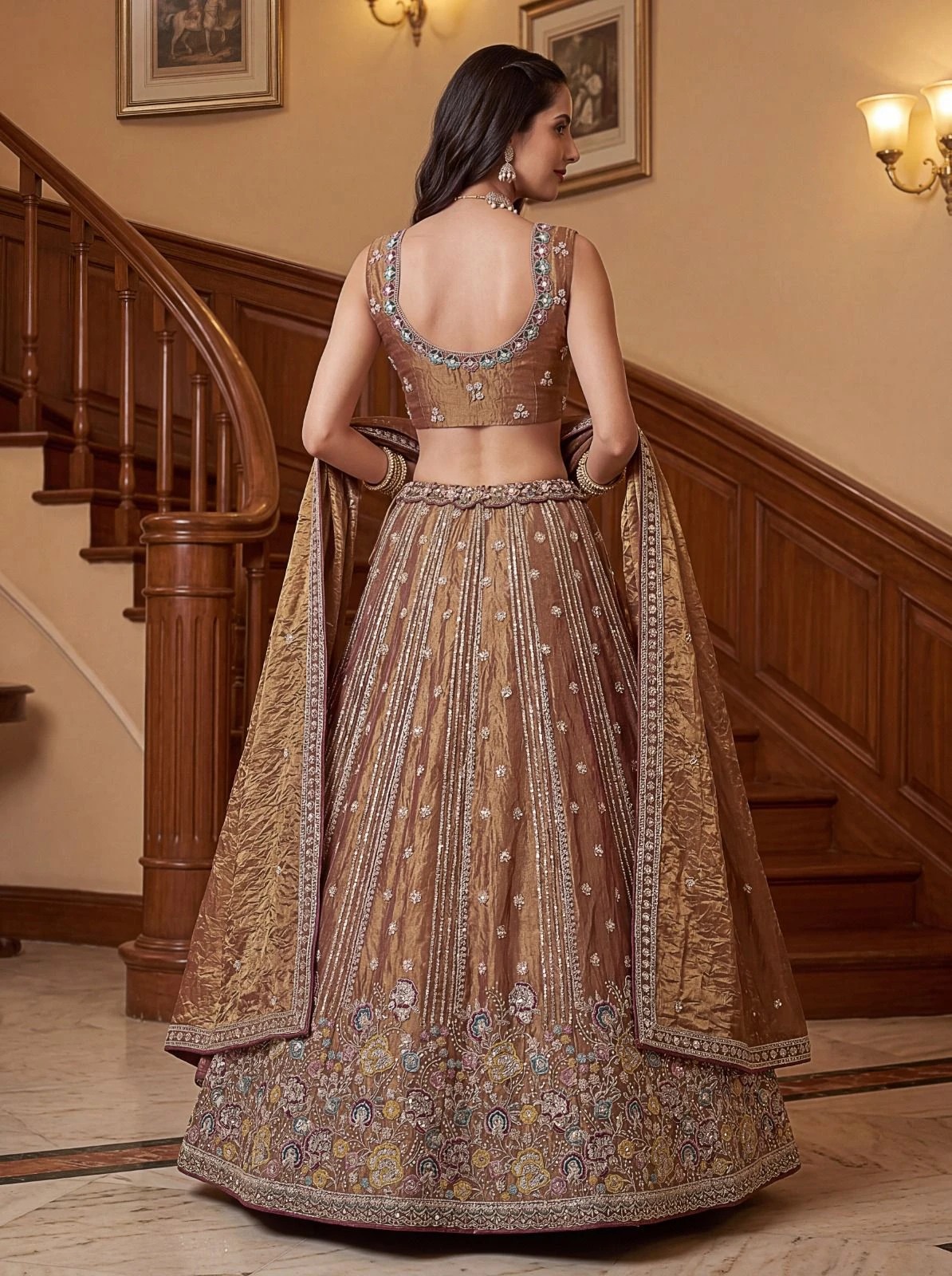 Designer Dori Embroidered Lehenga Choli