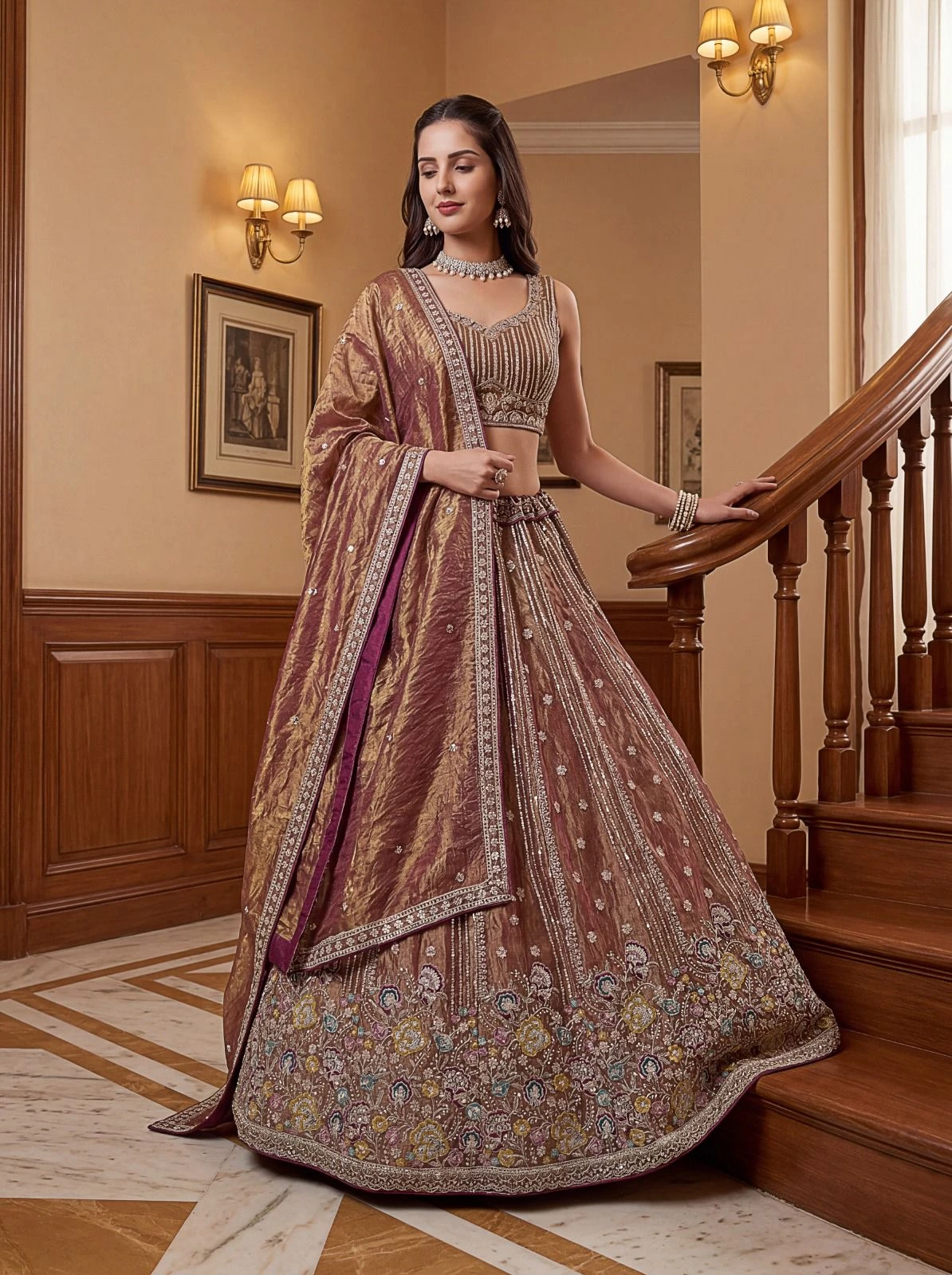 Designer Dori Embroidered Lehenga Choli