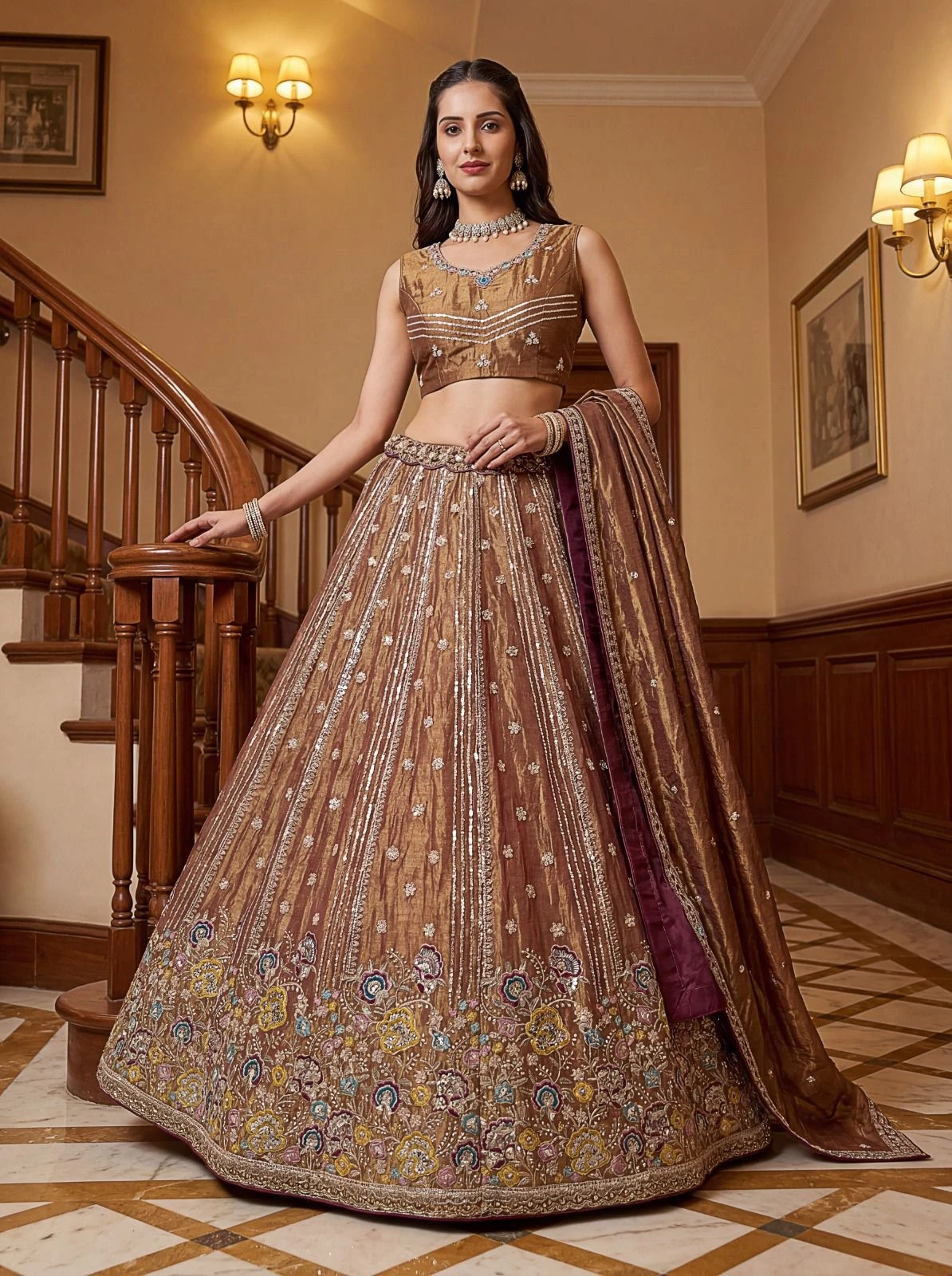 Designer Dori Embroidered Lehenga Choli