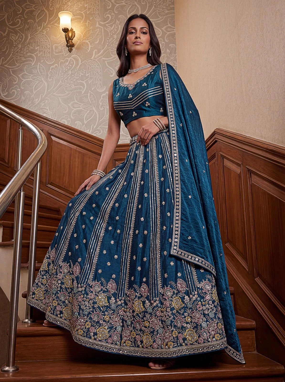 Designer Dori Embroidered Lehenga Choli