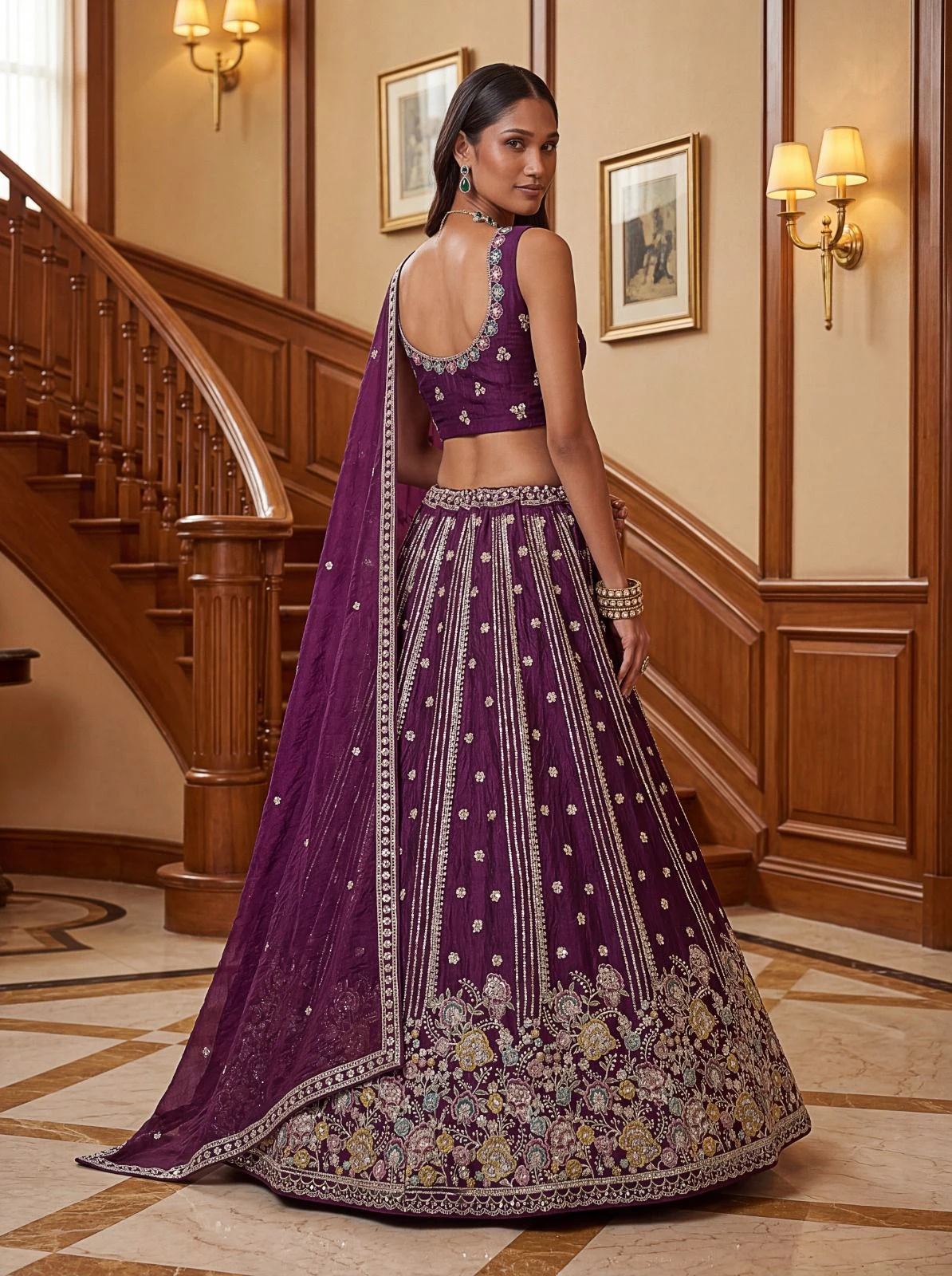 Designer Dori Embroidered Lehenga Choli