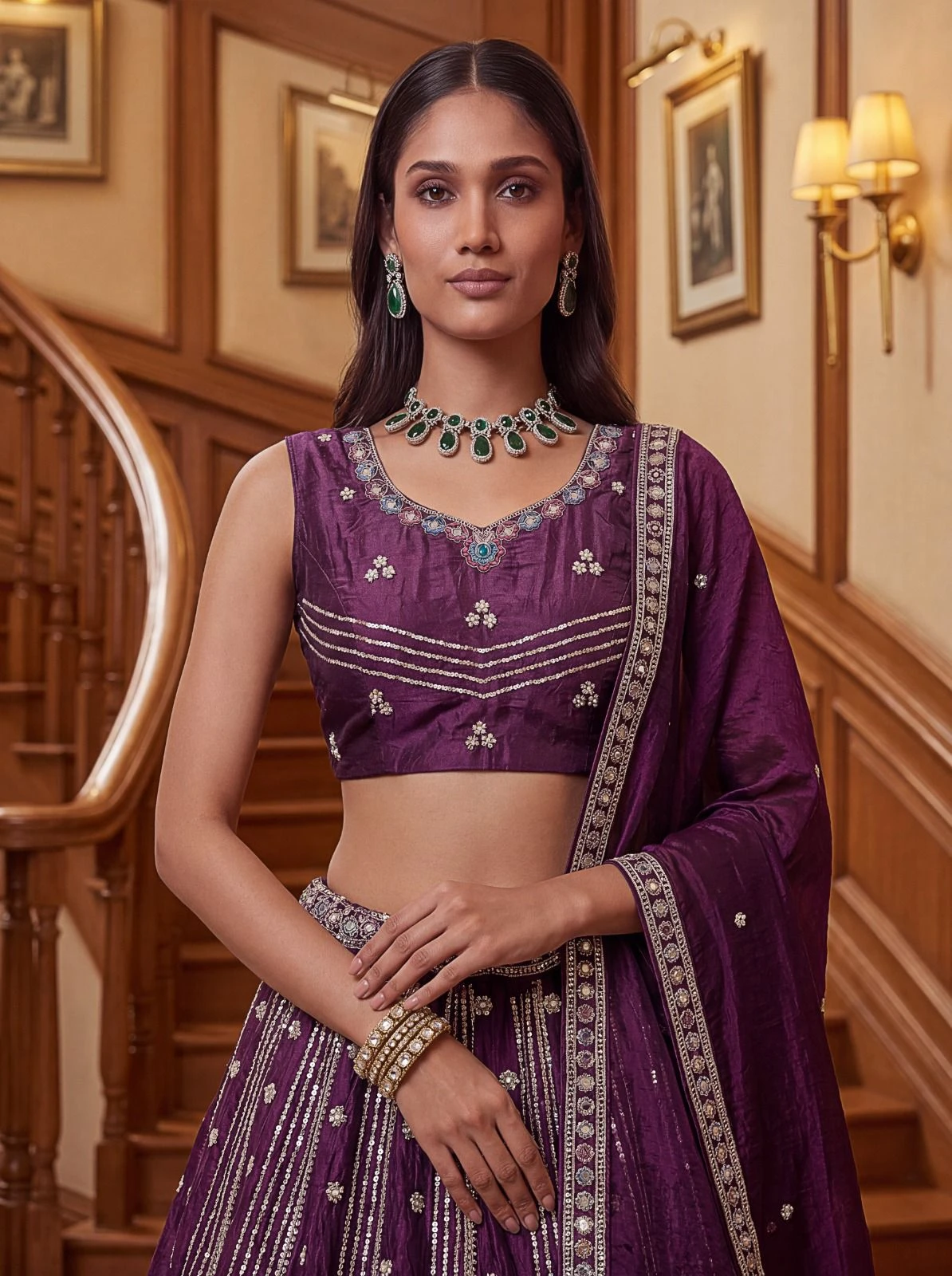 Designer Dori Embroidered Lehenga Choli