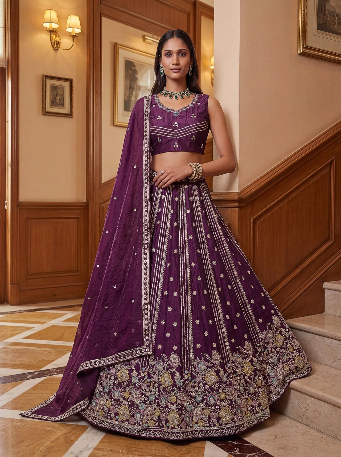 Designer Dori Embroidered Lehenga Choli
