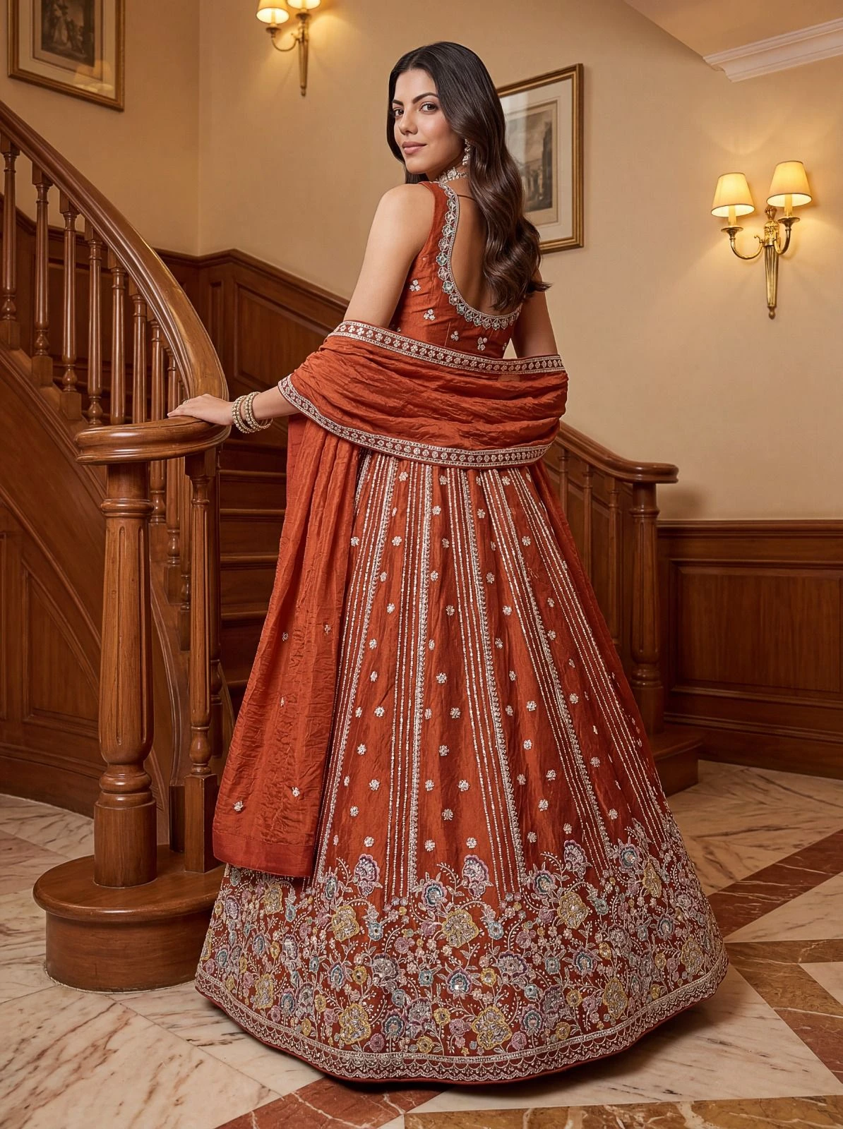 Designer Dori Embroidered Lehenga Choli