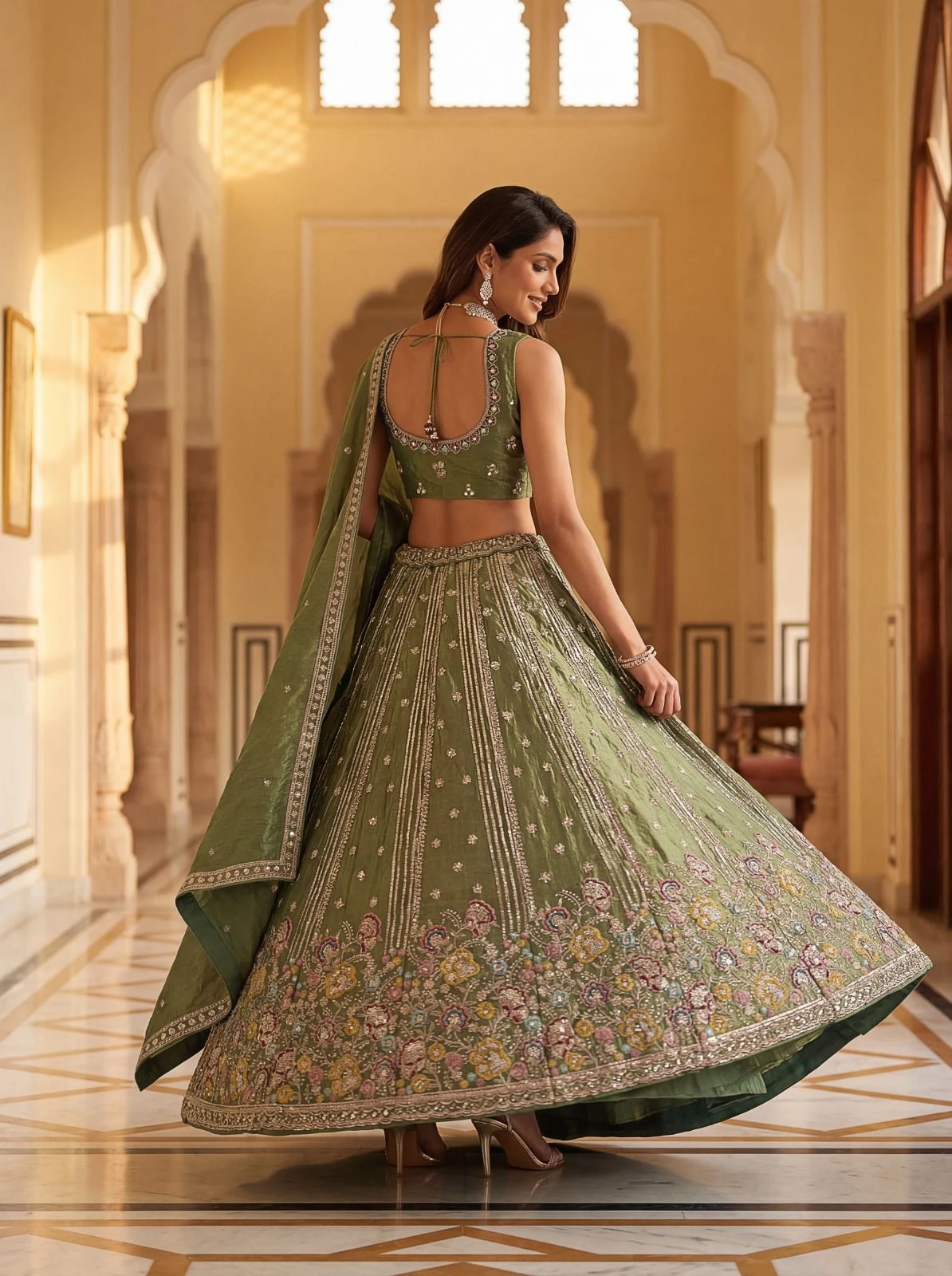 Designer Dori Embroidered Lehenga Choli