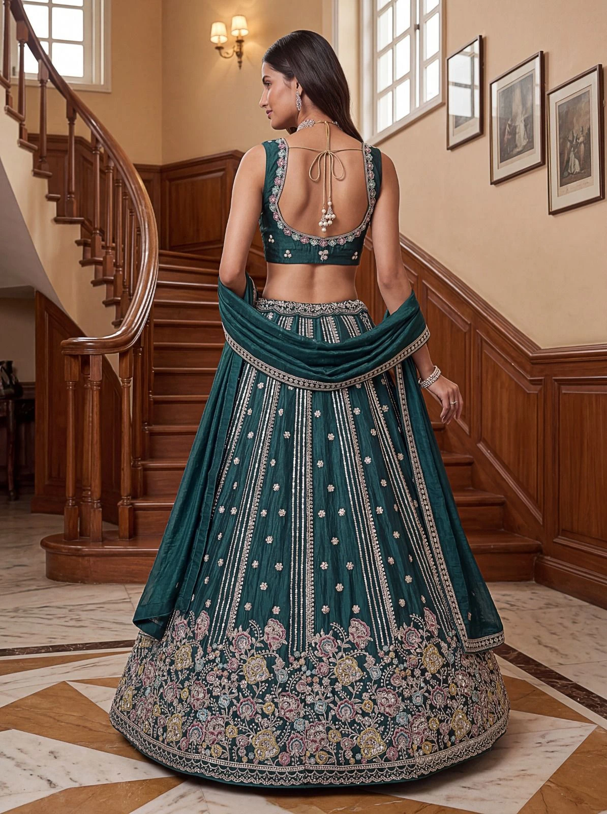 Designer Dori Embroidered Lehenga Choli