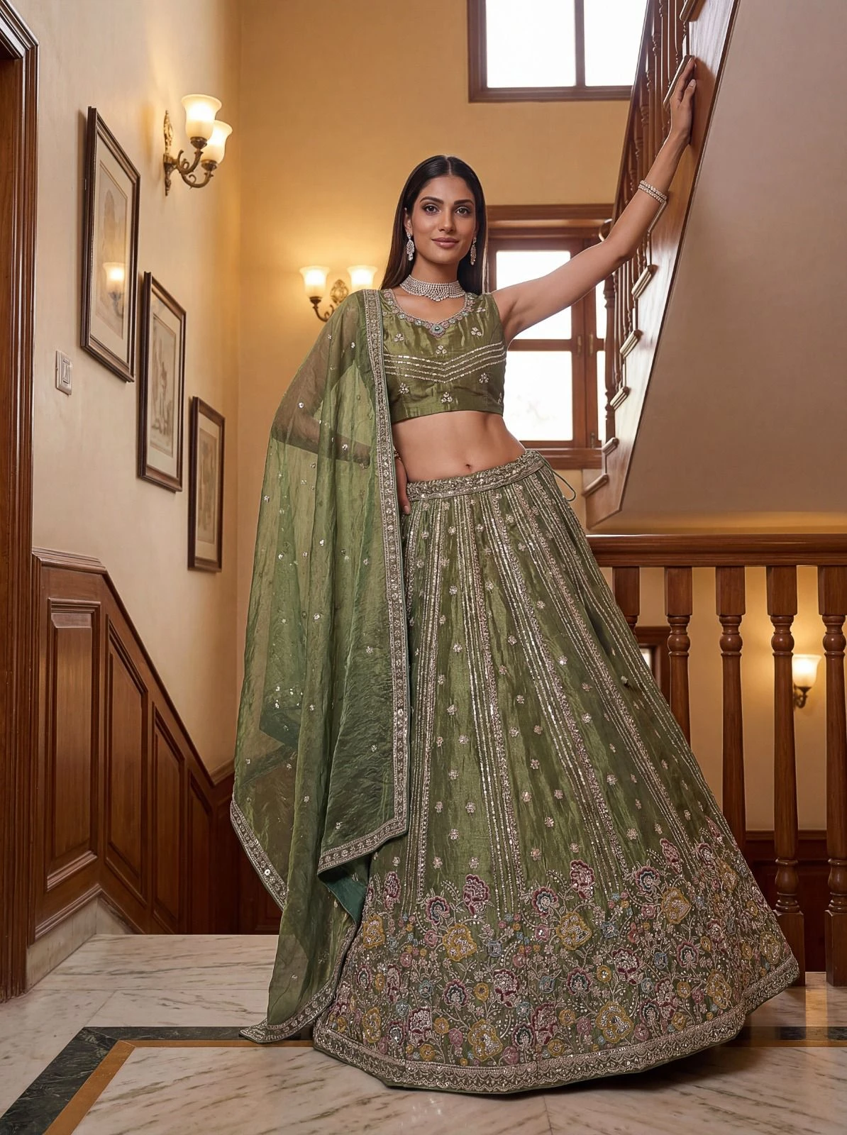 Designer Dori Embroidered Lehenga Choli
