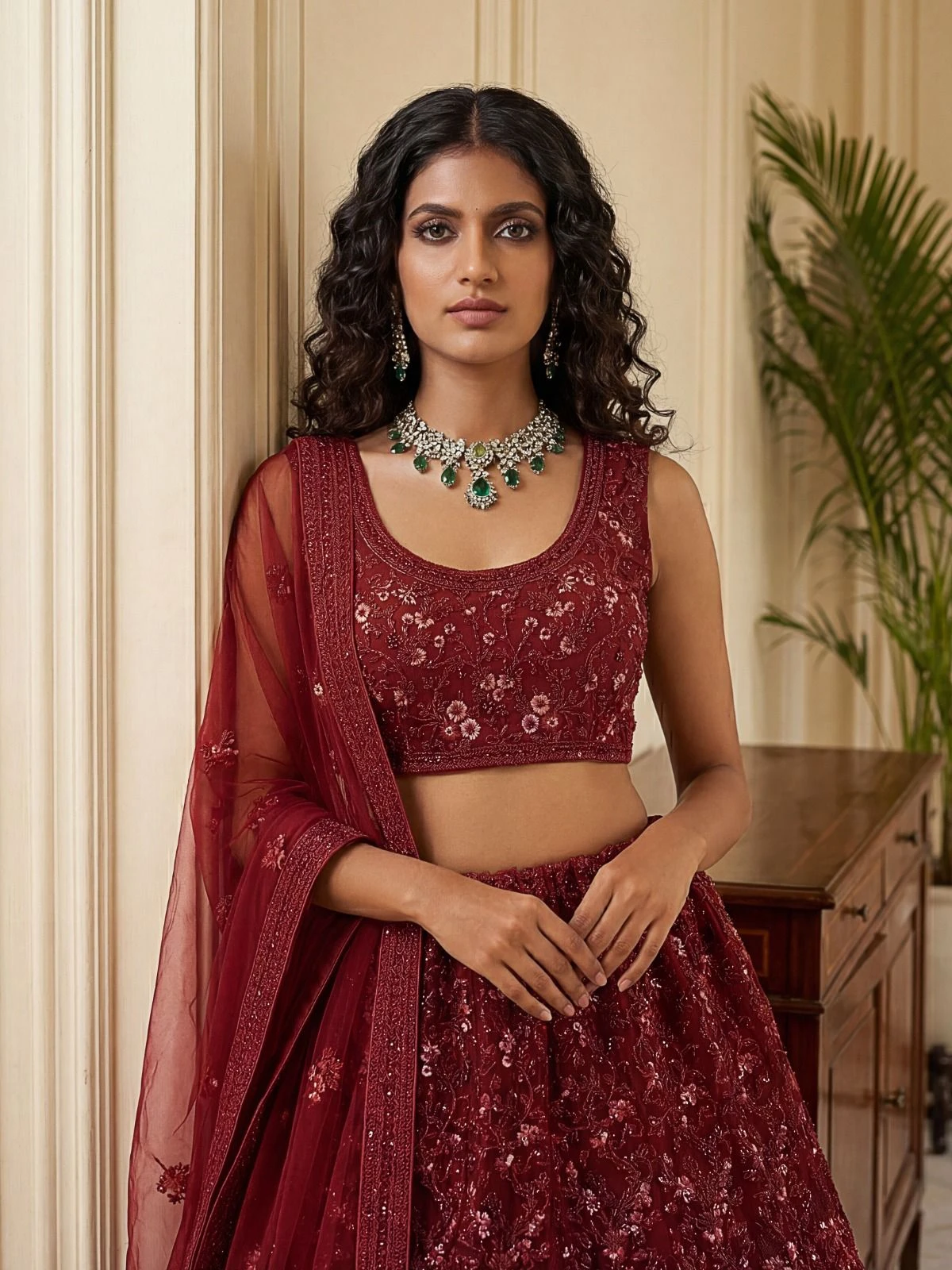 Designer Fancy Flower Work Lehenga Choli