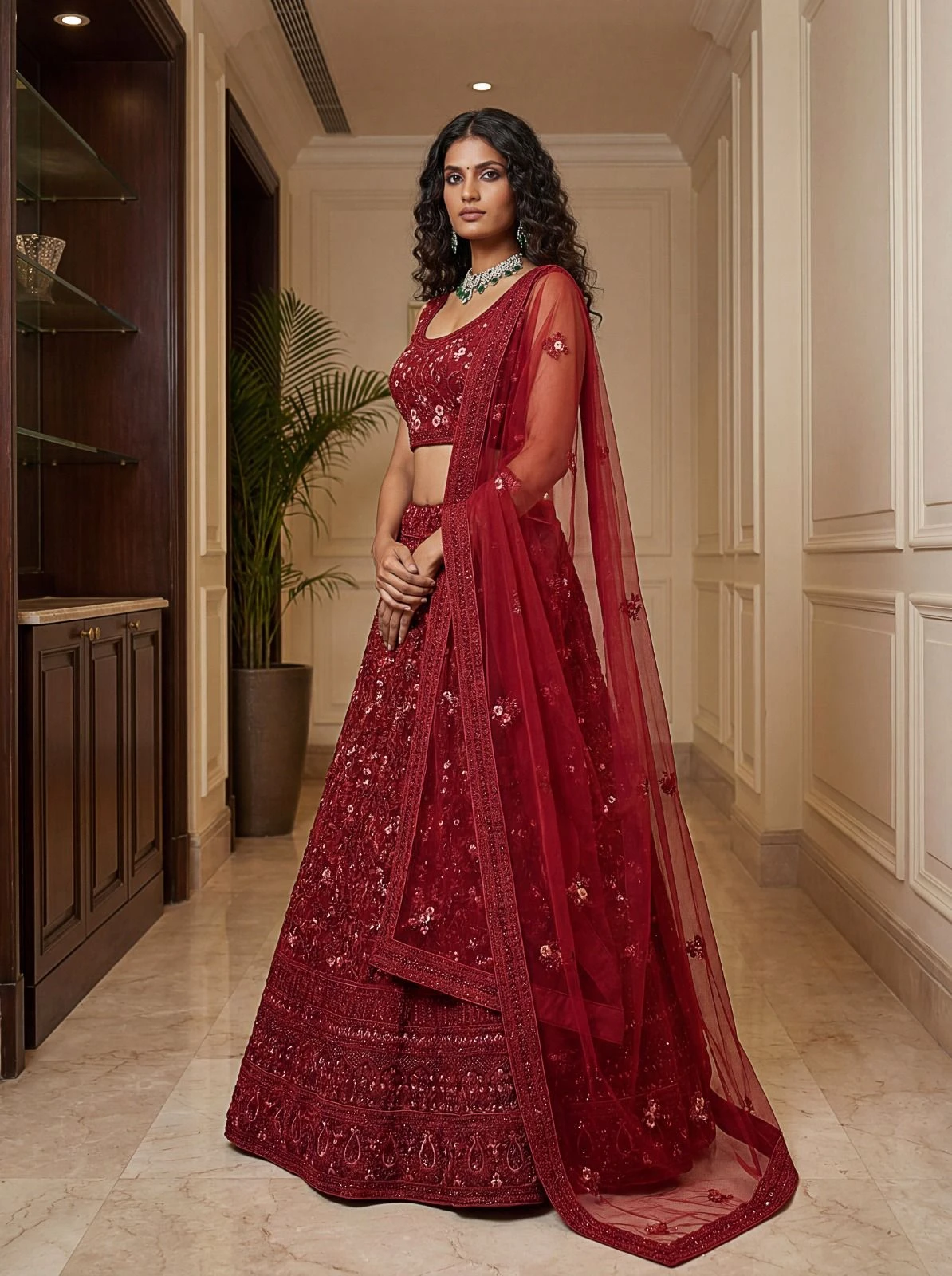 Designer Fancy Flower Work Lehenga Choli