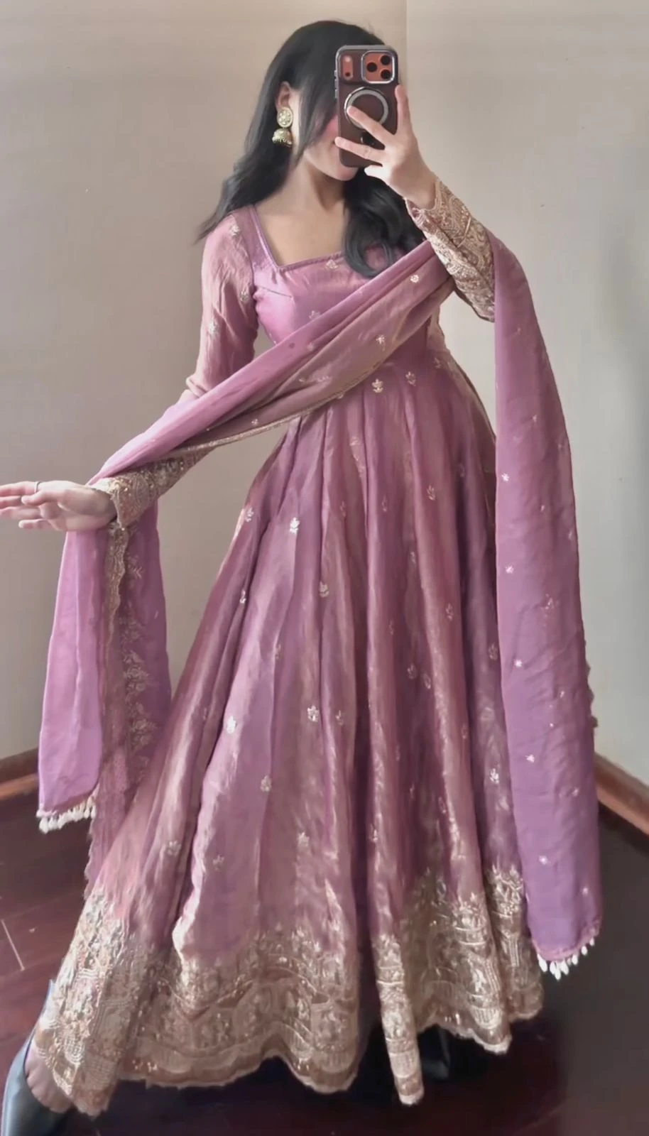 Designer Fendi Satin Gown Set