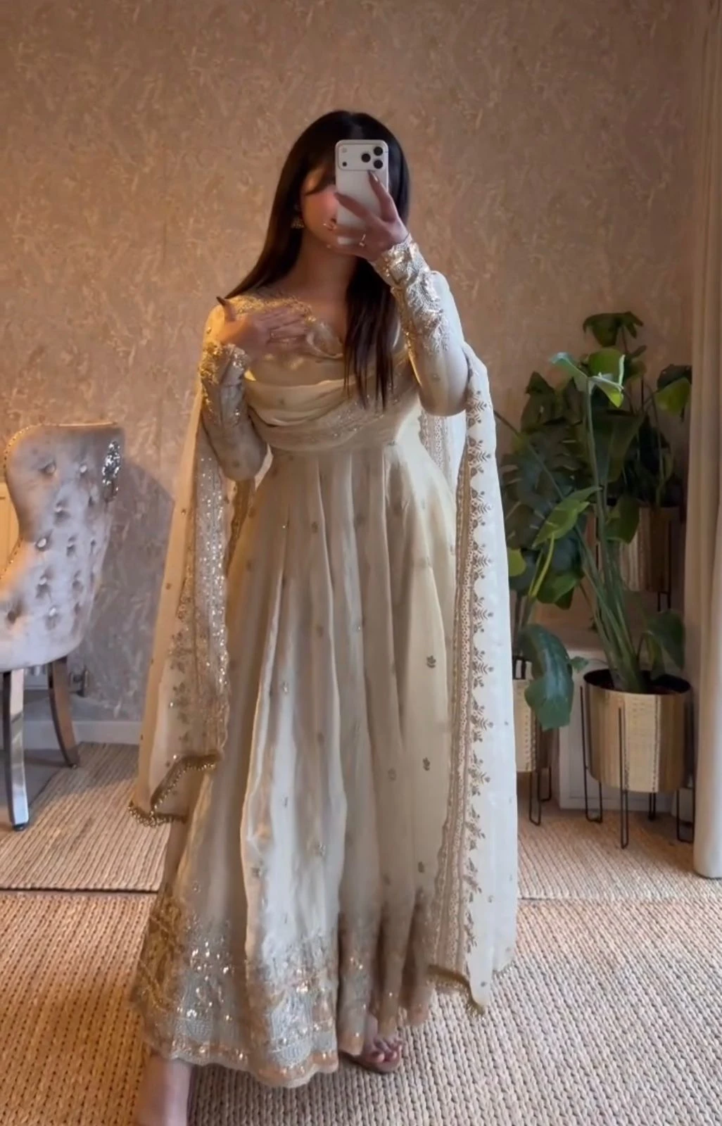 Designer Fendi Satin Gown Set