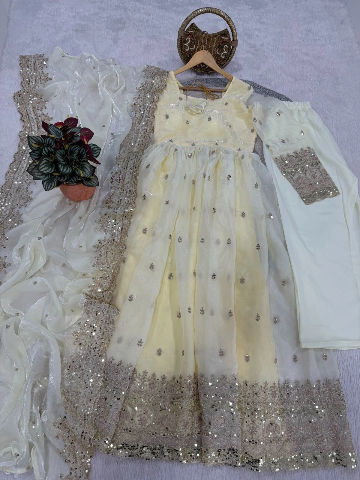 Designer Fendi Satin Gown Set