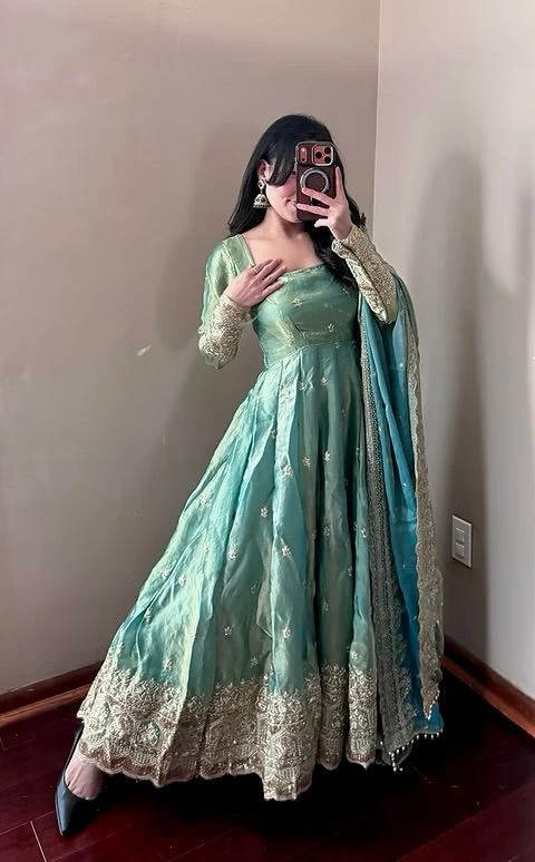 Designer Fendi Satin Gown Set