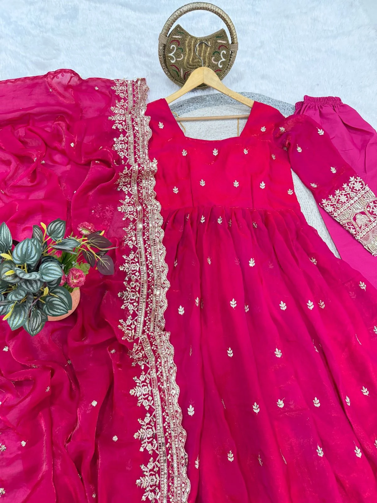 Designer Fendi Satin Gown Set