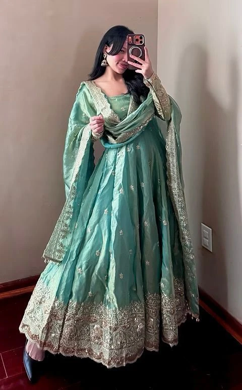 Designer Fendi Satin Gown Set