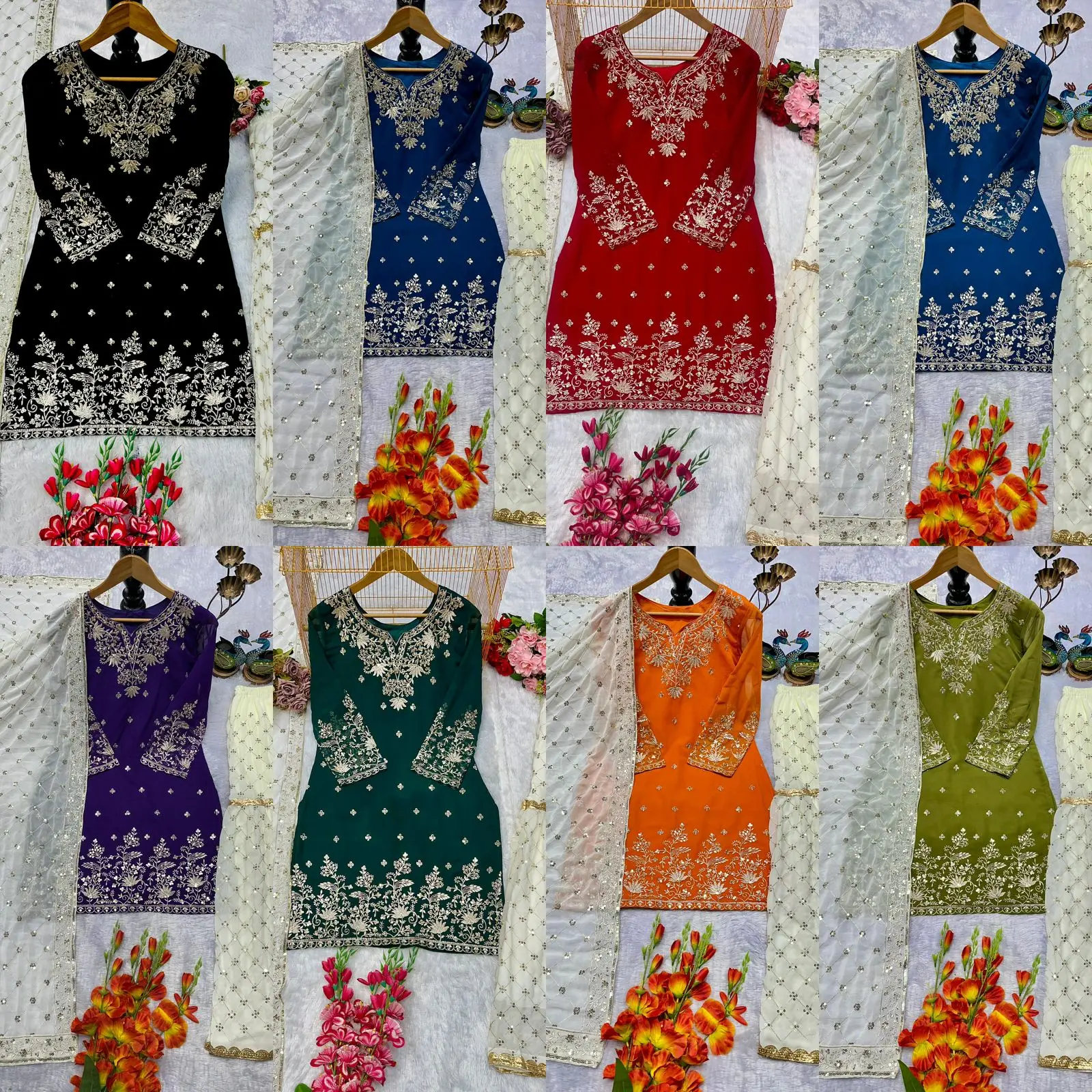 Designer Fox Georgette Palazzo Set