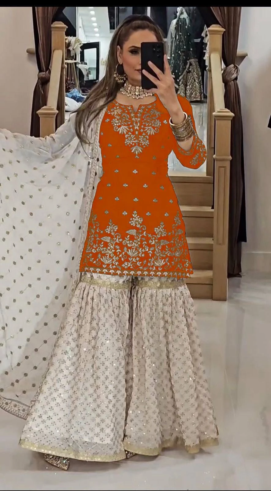 Designer Fox Georgette Palazzo Set