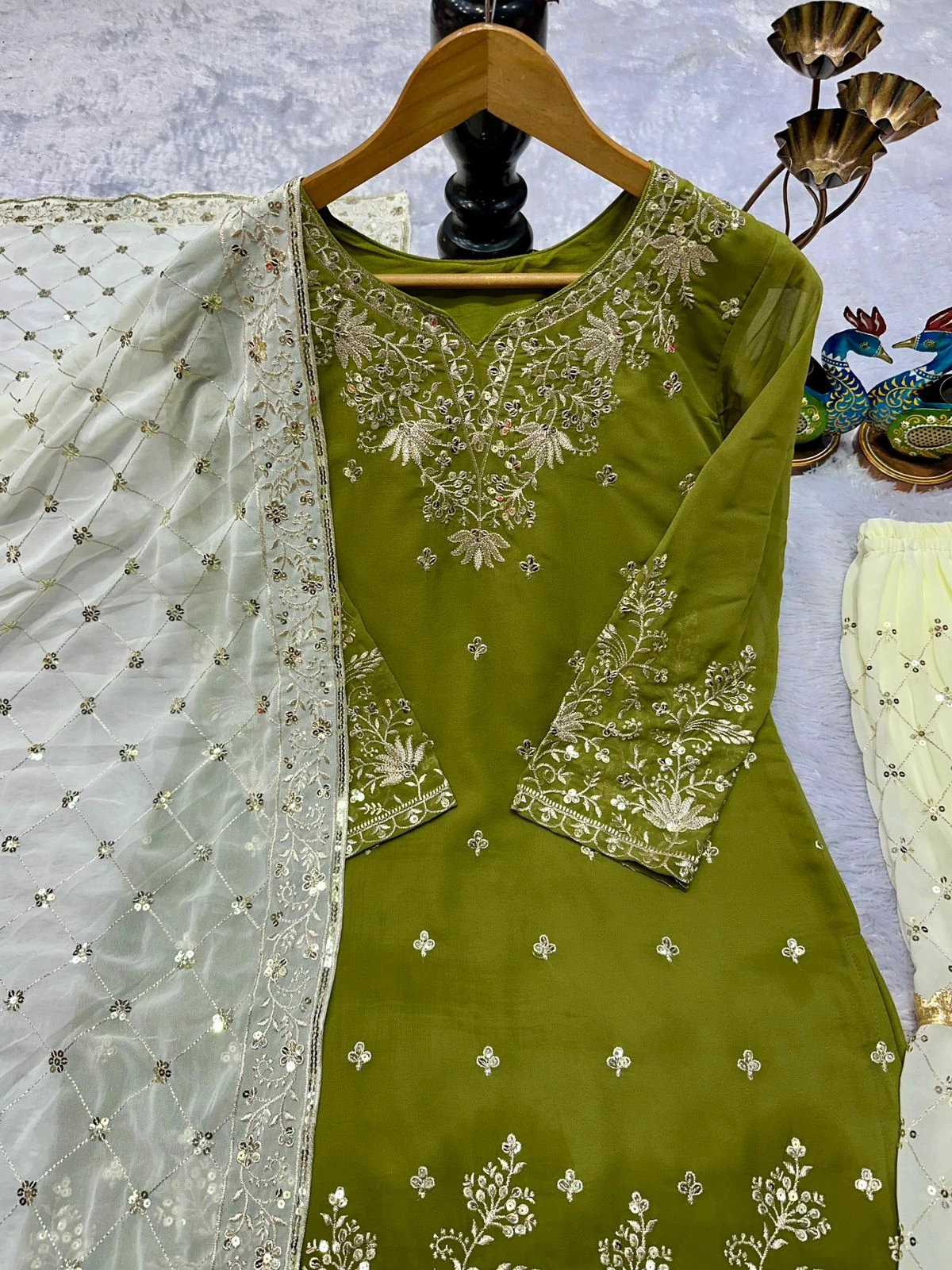 Designer Fox Georgette Palazzo Set