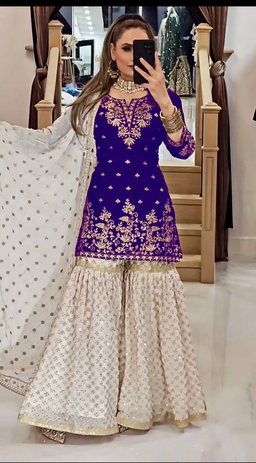 Designer Fox Georgette Palazzo Set