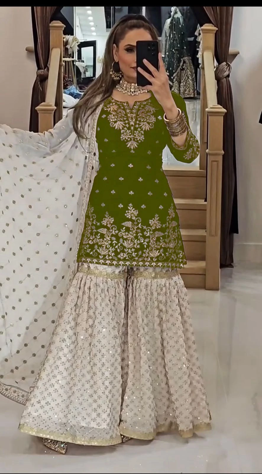 Designer Fox Georgette Palazzo Set