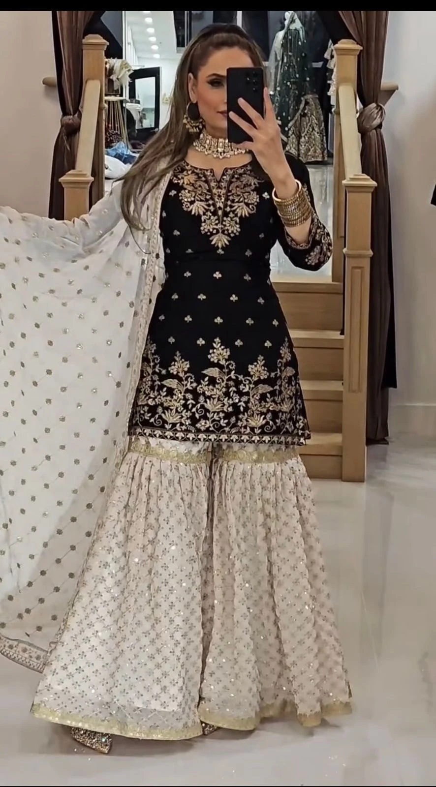 Designer Fox Georgette Palazzo Set