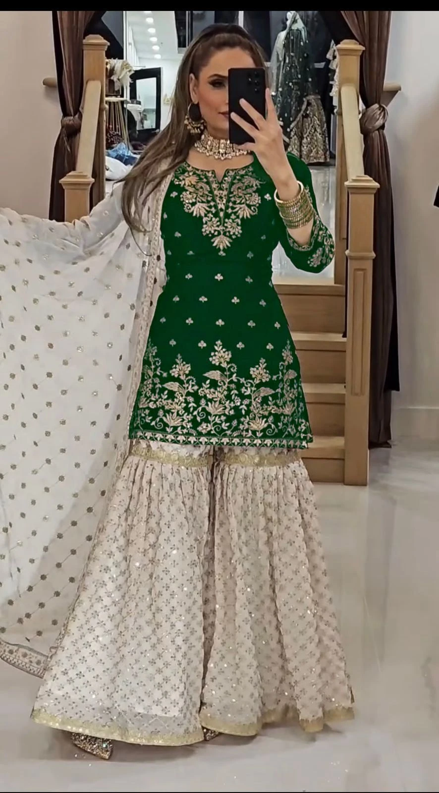 Designer Fox Georgette Palazzo Set